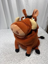 Vintage Disney Pumba The Lion King Large 15" Plush Toy With Grub Bugs 90s W Tag