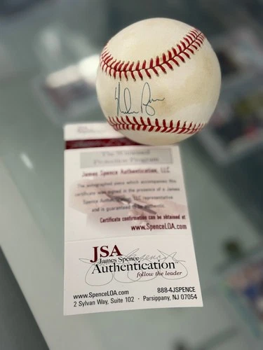 Nolan Ryan Signed American League AL Baseball - JSA Authen. (Toning on Ball)