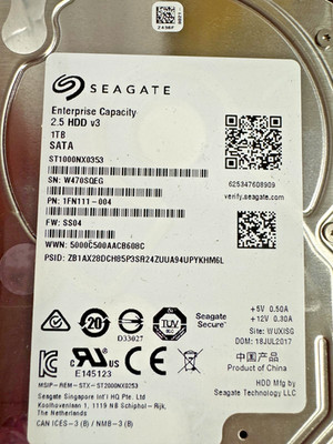 Seagate ST1000NX0353 1TB 2.5'' 6Gb/s 7.2K RPM SATA HDD 1FN111-004