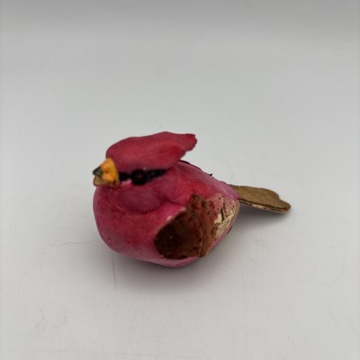 Paper mache  Cardinal Bird Natural Materials Craft Wreath Making Decor