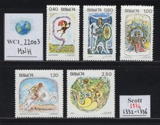 WC1_22003.BRASIL. 1974 BRAZILIAN LEGENDS set. Sc. 1332-1336. MNH