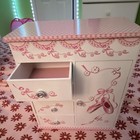 Ballet Ballerina Pink & White Wood Jewelry Box w/ Mirror, Drawers Organizer — photo 2