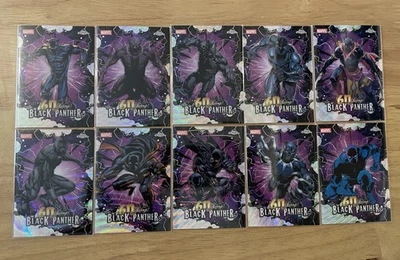 2026 TOPPS CHROME MARVEL 60 YEARS OF BLACK PANTHER COMPLETE 10 CARD SET - Photo 1/2
