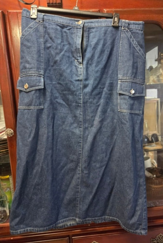 Vintage denim jean skirt Hickory 220 denim jean cargo skirt