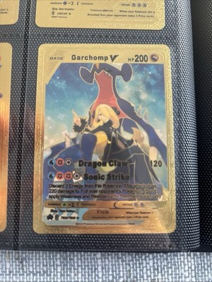 Garchomp V Full Art Gold Foil Fan Art Card TG23/TG30 Display Card NM/M