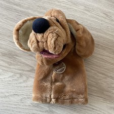 Vintage Wrinkles the Dog Brown Hand Puppet Made by Ganz Brothers Nice Condition