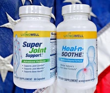 Livingwell Nutraceuticals Super Joint Support + Heal-N-Soothe - 1 MONTH SUPPLY!