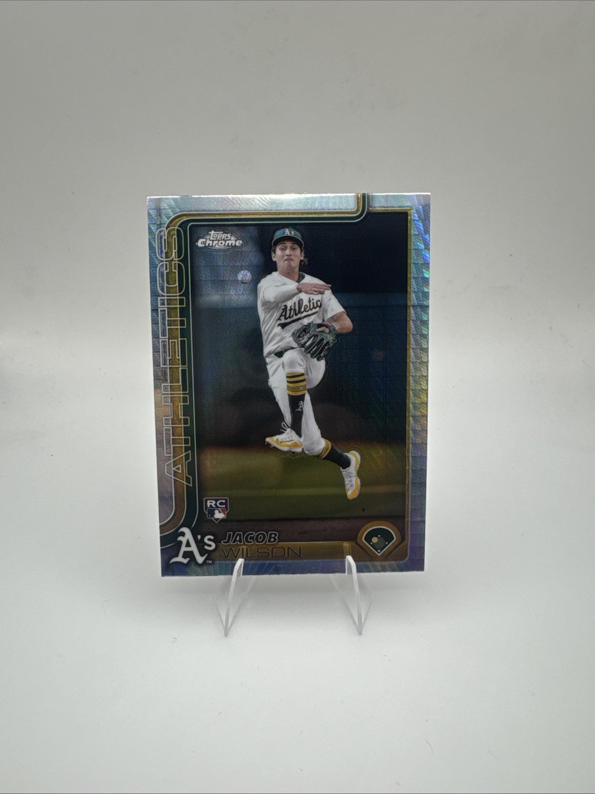 JACOB WILSON 2025 Topps Chrome #96 PRISM REFRACTOR Rookie RC Athletics