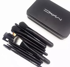 Mac 12pcs Makeup Brush Set With Iron Case Blush Eyeshadow Brushe