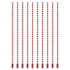 Ball Bead Chains, 3.9 Inch, Red  120 Pcs , Dog Tag Chain Keychain