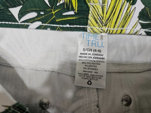 Time and Tru Women`s Palm Leaves Pattern Jegging Capri Sz. S (4-6) - Picture 10 of 18