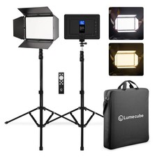 Lume Cube Studio Panel 2-Point Lighting Kit  Edge Lit LED Bicolor Light Pane...