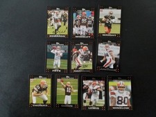 2007 Topps Cleveland Browns- 10 Card Lot- Thomas, Lewis, Quinn, Winslow- RC HOF