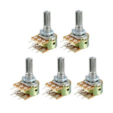 WH148 10K Ohm Variable Resistor Rotary Carbon Film Taper Potentiometer 5pcs
