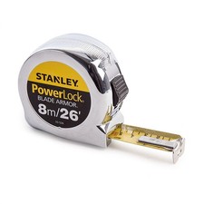 Stanley 0-33-526 Powerlock metrisch/imperial Ma&szlig;band mit Klingenpanzer 8 m