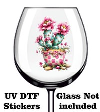 Easter Cactus Plant UV DTF Stickers - Bin Tumbler Wine Glass Bottle Cup Laptop