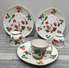 Crown Staffordshire Fine Bone China Snack Dessert Plates and Tea Cups