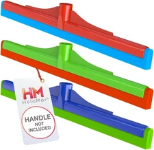 Floor Squeegee Wiper Heads 3-Pack Refill Mop Foam Dual Moss, 16" L for Cleaning 