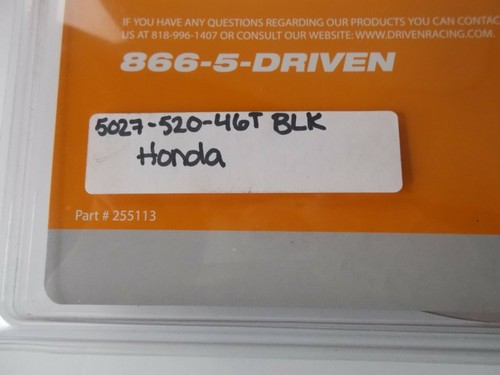 New DRIVEN RACING ALUMINUM REAR SPROCKET 5027-520-46T Honda - Picture 4 of 4