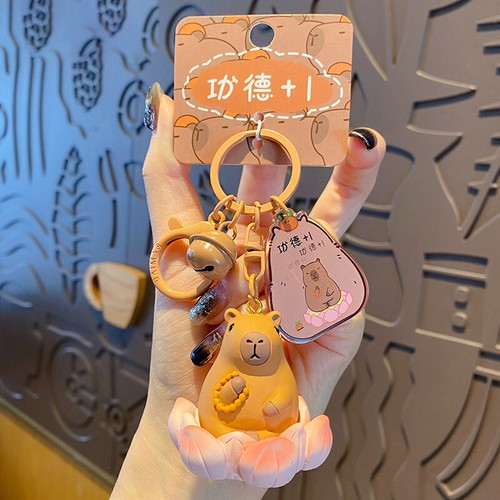 Lovely Cartoon Resin Capybara Keychain Couple Car Bag Decoration Pendant Gift - Picture 11 of 14