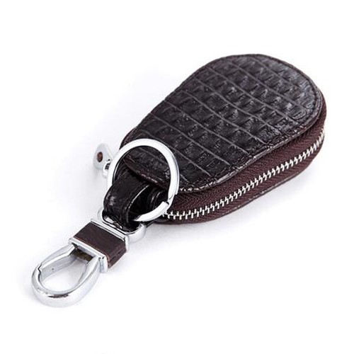 Cuero Genuino Coche Llavero Anillo Llaves Soporte Estuche Cartera Organizador Bolso - Imagen 13 de 15