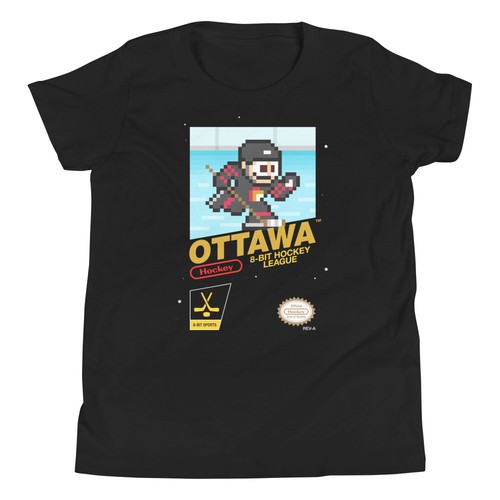 Ottawa Senators Hockey Team Jersey 8-bit Nintendo Youth Kid Child T-Shirt - Picture 6 of 8