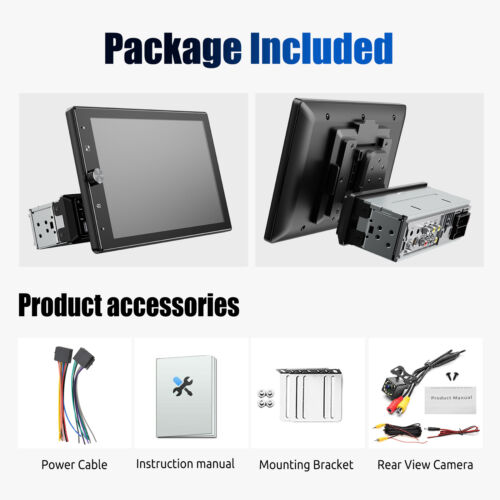 10.4" Single Din Touch Screen Stereo Bluetooth Radio Apple/Android Carplay+CAM - Picture 10 of 17