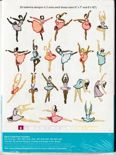 Ballerinas Anita Goodesign Stickmaschine Designs CD Diamant Club - Bild 2 von 2