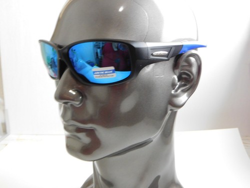 Adult #Unisex #Arctic Blue #Mirrored #Shatterproof #UV400 #Sunglasses Black/Blue - Picture 3 of 3