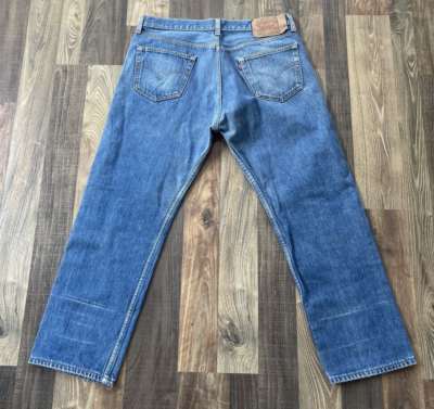 Levi's 501xx Blue Jeans Made in USA 501-0000 Actual Size W36 L27