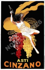 Asti Cinzano vintage wine liquor ad poster repro 16x24