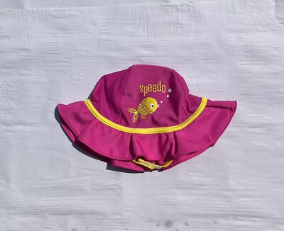 Speedo UV 50 Block the Burn Pink Baby Sun Hat One Size Fits All