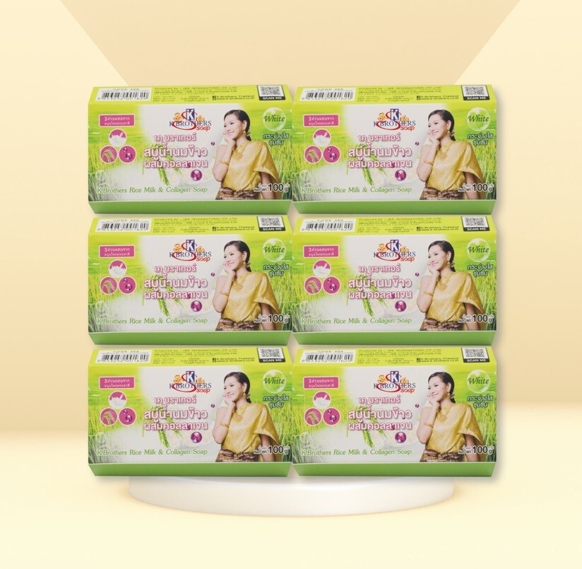 Savon éclaircissant Thanaka Collagène Et Miel K.BROTHERS - 60ml, Naturel, Pour Visage Et Corps, Actif Alpha Arbutin