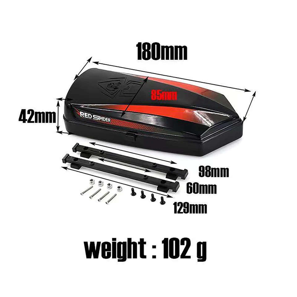 Roof Luggage Carrier Storage Box For 1/10 1/8 RC4WD SCX10 TRX4 TRX6 G63 6x6 - Image 4 of 4