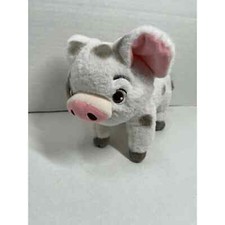 Disney Store Moana Pua Pig Pink Spotted Medium Soft Plush Stuffed Animal 10"
