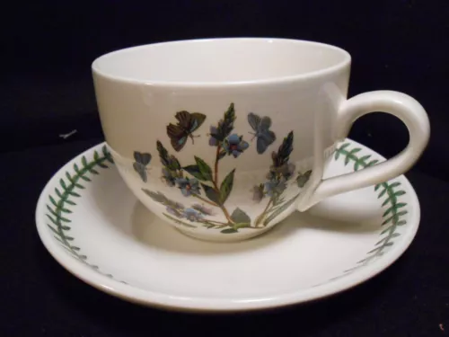 PORTMEIRION Botanic Garden Jumbo Large Soup/Chile Cup & Saucer - Speedwell