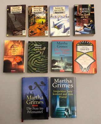Martha Grimes Bücherpaket 10x Bücher Konvolut Inspector Jury Hotel am See ..