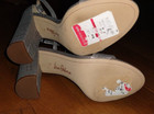 NWT Sam Edelman 7 Yaro Pewter Block Heel Ankle Strap Buckle Closure Sandals New — photo 6