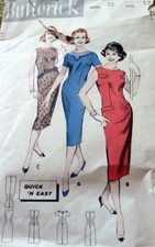 LOVELY VTG 1950s DRESS BUTTERICK Sewing Pattern 12/32