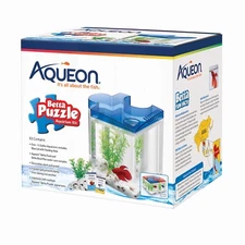 Aqueon Kit Betta Puzzle Tank Blue 0.5 g Aquarium & food etc 6.5"L x 5"W x 6.75"