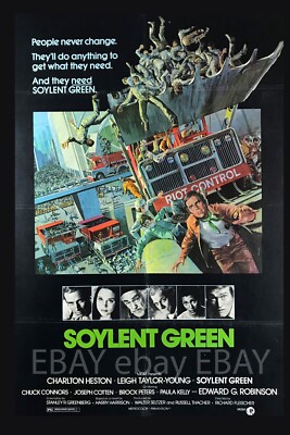 SOYLENT GREEN 1970s Science Fiction Movie Poster MAGNET 2x3