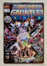 THE INFINITY GAUNTLET THANOS GROOT MARVEL COMICS METAL SIGN MAN CAVE 20cmx30cm