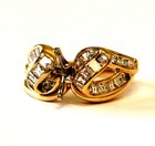 14K yellow gold semi mount .84ct VS G diamond engagement ring wedding band 5.1g  — photo 3
