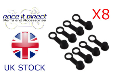 Schwarz Motorrad Motorrad Gummi Bremse Entlüftungsnippel Fettkappe Staubschutz X 8