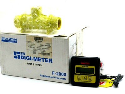 Repariert BLUE WHITE IND. AOS115M3GM3 Digi-Meter F-2000 115V 1.5'' M/NPT GPM