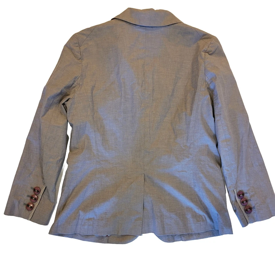 Женский легкий блейзер Marc Jacobs на одной пуговице в полоску - Изображение 2 из 4