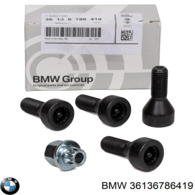 Locking Wheel Bolts Nuts Set M12 x 1.5 For BMW 1/3/5/6 Series Z4
