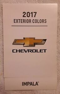 Chevrolet Color Chart 2017