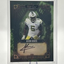2023 Wild Card 5 Card Draw Classic Green Foil  Keion White /3 