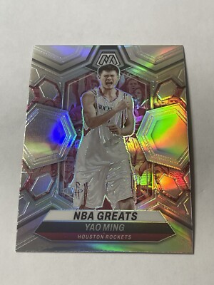 Yao Ming 2023-24 Panini Mosaic Silver NBA Greats #294 Houston Rockets